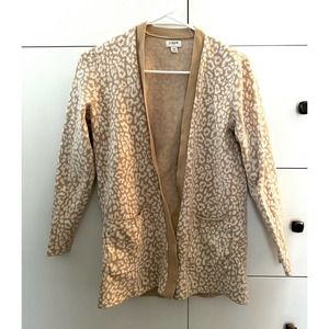 J. Crew Factory Neutral Leopard Print Cardigan